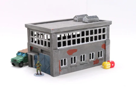 PM - Small Industrial Building - 3D Printed - 28mm