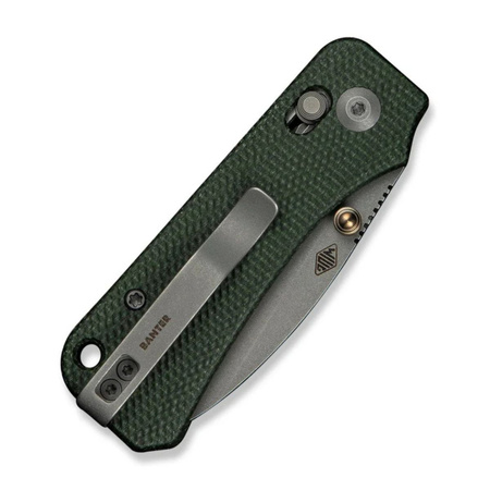 Nóż składany Civivi Baby Banter 2 Green Canvas Micarta, Gray Stonewashed Nitro-V by Ben Petersen (C23074-3)