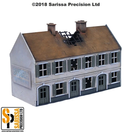 SARISSA PRECISION - DESTROYED TERRACE HOUSE BLOCK (28MM)