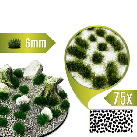 GSW - Static Grass Tufts 6 mm - Dark Green
