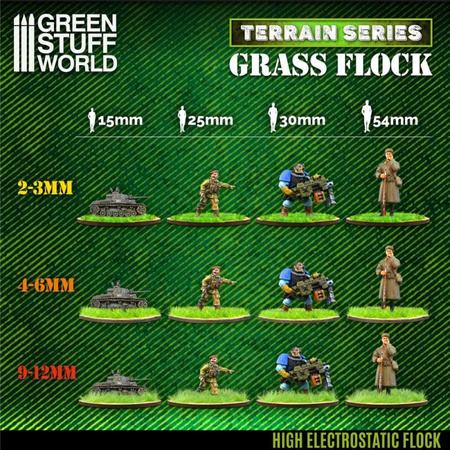 GSW - Static Grass Flock 2-3mm - DARK GREEN MARSH - 200 ml