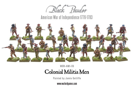 Black Powder Colonial Militia Men (Plastic Box)