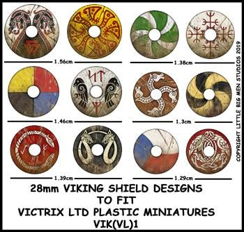 Viking Shield Designs VIK 1 - Arkusz kalkomanii do tarcz Wikingów