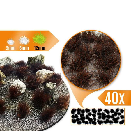 GSW - Grass TUFTS - 12mm self-adhesive - BURNT