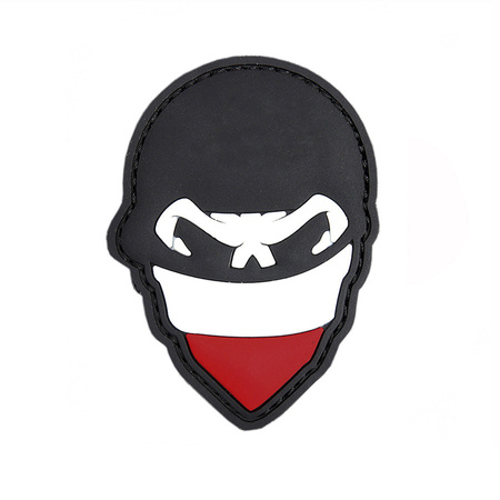 Naszywka 3D Polish skull balaclava Czarno-Czerwona 101INC