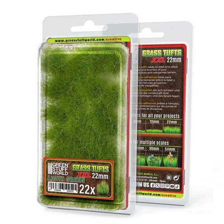 GSW - Grass TUFTS XXL - 22mm self-adhesive - LIGHT GREEN