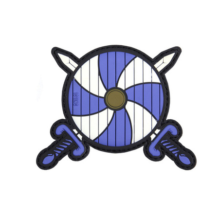 Naszywka 3D Viking shield 2 swords niebieska 101 INC