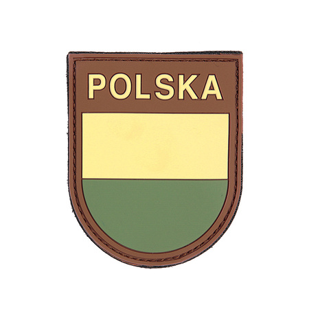 Naszywka 3D PVC Polska Brown 101 INC