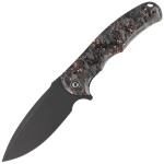 Nóż składany Civivi Praxis Shredded Carbon Fiber / Copper Shred, Black Stonewashed 9Cr18MoV (C803I)