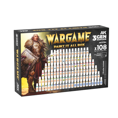 AK Interactive 3GEN – WARGAME PAINT IT ALL BOX x108