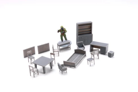 PM - Soviet-Era Furniture Set A – 3D Printed - 28mm