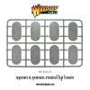 BOLT ACTION 25mm x 50mm round lip bases sprue