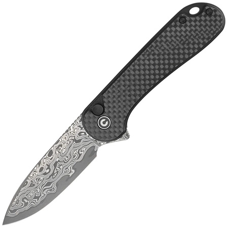 Nóż składany Civivi Button Lock Elementum II Carbon Fiber / Black G10, Damascus (C18062PB-DS1)