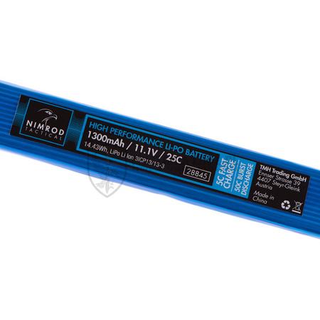 Bateria Lipo 11.1V 1300mAh 25C 1+1+1 Split T-Plug Nimrod