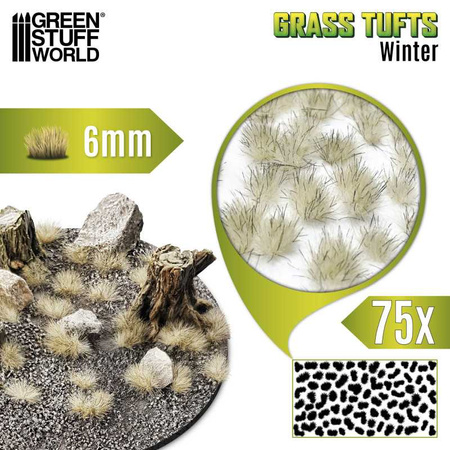 GSW - Static Grass Tufts 6 mm - Winter White