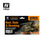 VALLEJO 70183 Model Color Zestaw 8 farb - Rust, Stain & Streaking by Scratchmod