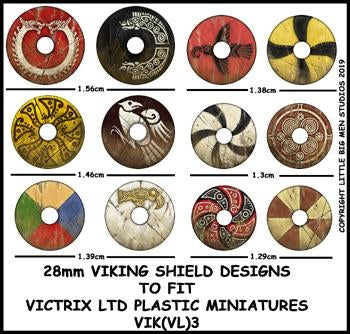 Viking Shield Designs VIK 3 - Arkusz kalkomanii do tarcz Wikingów