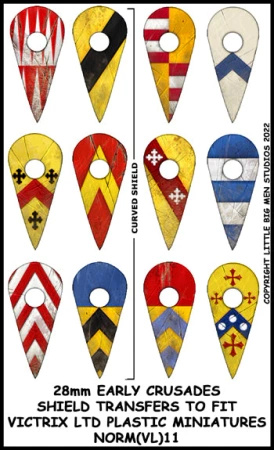 Norman Shield Designs 11 – Kalkomanie tarcz do figurek Normanów Victrix