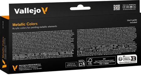 Vallejo: 70.118 - Model Color - Effects - Metallic Colors (8 x 18 ml)