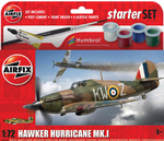 AIRFIX 55111A Starter Set - Hawker Hurricane Mk1 1:72