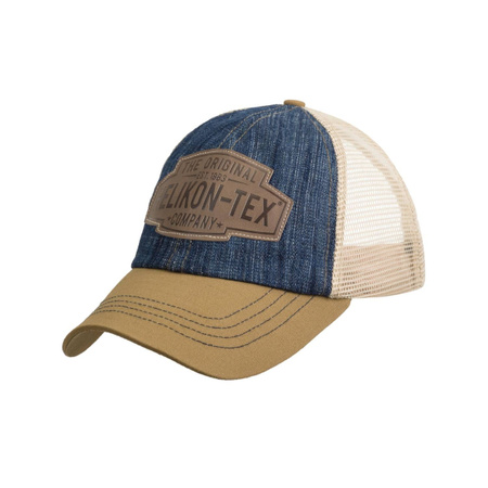 Czapka Trucker Logo Cap Denim Dark Blue-Beżowa