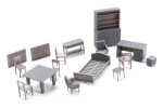 PM - Soviet-Era Furniture Set A – 3D Printed - 28mm