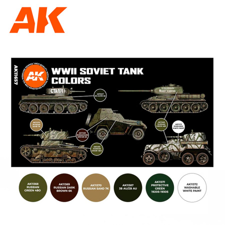 AK Interactive WWII SOVIET TANK COLORS