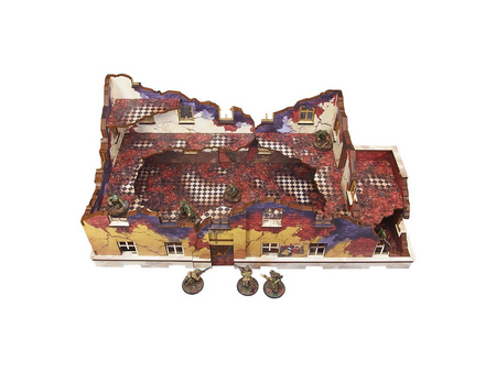 MICRO ART - WW2 Ostfront Stalingrad School Left (with balcony) (1) (28mm) PREPAINTED