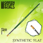 Green Stuff World Pędzel GREEN SERIES Flat Synthetic Size 1