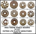 Viking Shield Designs VIK 10 – Kalkomanie tarcz dla figurek wikingów Victrix