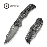 Nóż składany Civivi Biophase Gray Aluminium/Carbon Fiber/Black G10, Damascus (C23083C-DS1)