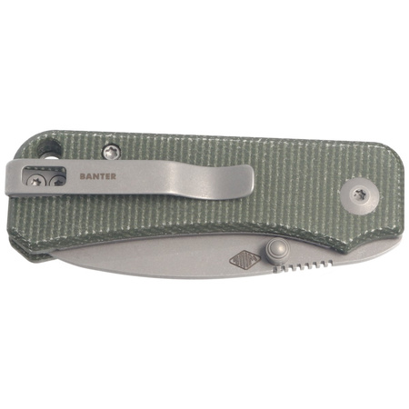 Nóż składany CIVIVI Baby Banter Green Micarta, Gray Stonewashed by Ben Petersen (C19068SB-1)