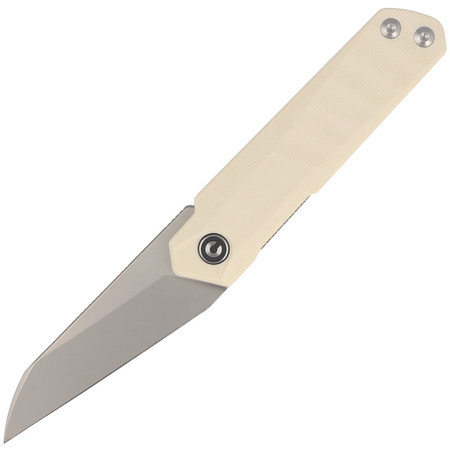 Nóż składany Civivi Ki-V Plus G10 Ivory, Silver Bead Blasted Nitro-V by Ostap Hel (C20005B-2)