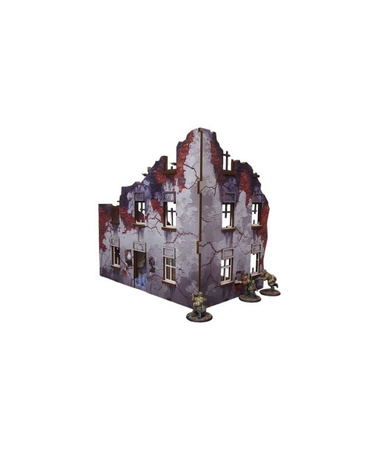 MICRO ART - WW2 Ostfront Stalingrad Apartment Block Front (1) (28mm) PREPAINTED