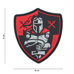 Naszywka 3D Knight Shield red #11139