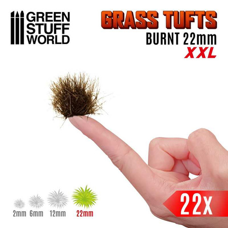 GSW - Grass TUFTS XXL - 22mm self-adhesive - BURNT