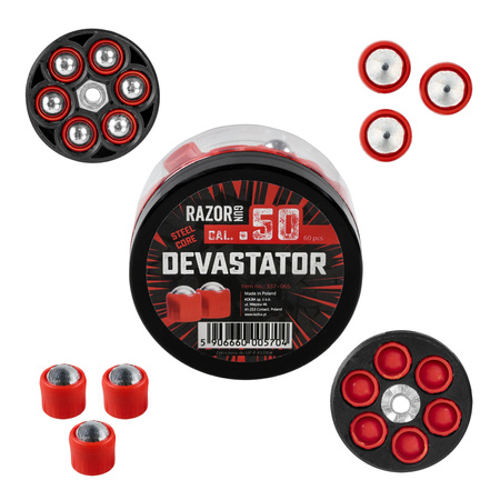 Kule metalowe Devastator Kal. .50 50szt. RazorGun