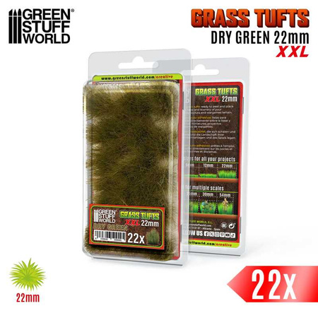GSW - Grass TUFTS XXL - 22mm self-adhesive - DRY GREEN