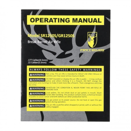 Wiatrówka Artemis SR1250S 4,5 mm czarna