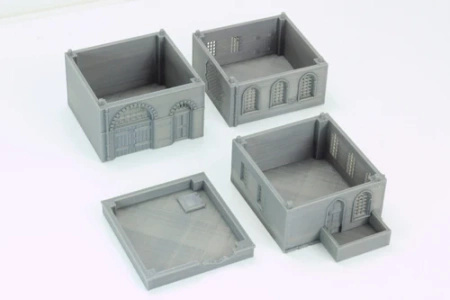 PM - Arab Urban Building - Corner House - 3D Printed - 28mm
