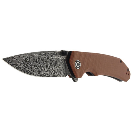 Nóż składany CIVIVI Brazen Brown Micarta, Black Damascus (C2102DS-1)