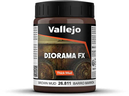 Vallejo: 26.811 - Diorama FX - Thick Mud - Brown Mud (200 ml)