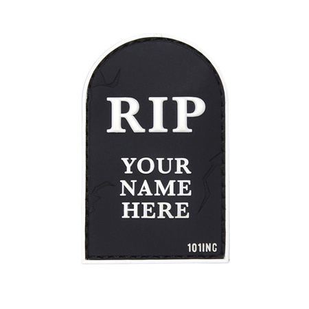 Naszywka 3D PVC RIP black 101 INC