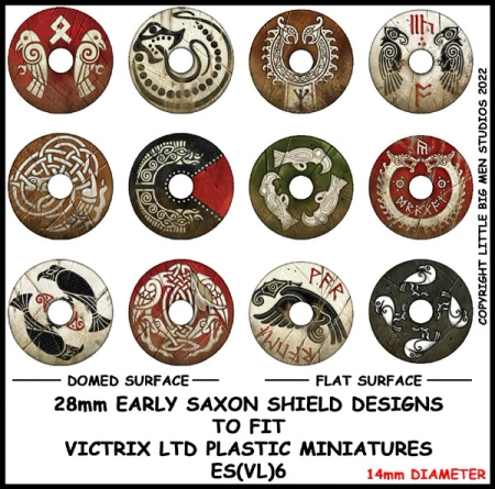 Early Saxon Shield Designs 6 – kalkomanie do tarcz dla wczesnosaskich wojowników Victrix