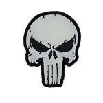 Naszywka 3D PVC Punish skull glow in the dark - Świecąca w ciemności 101 INC