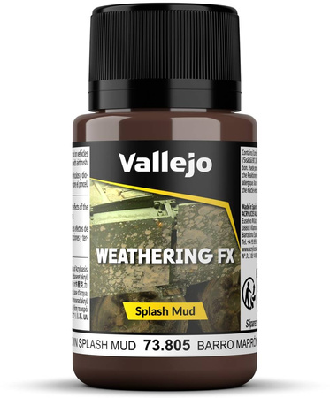 Vallejo: 73.805 - Weathering FX - Splash Mud - Brown (40 ml)