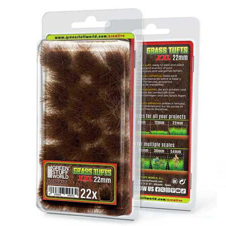 GSW - Grass TUFTS XXL - 22mm self-adhesive - BURNT