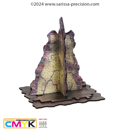 SARISSA PRECISION - Destroyed City Central walls - Full Colour
