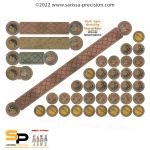 SARISSA PRECISION - Dark Ages Skraeling Token & Ruler Set - Full Colour