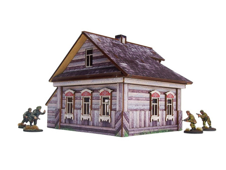 MICRO ART - WW2 Ostfront Village Whitewashed Dacha (1) (28mm)